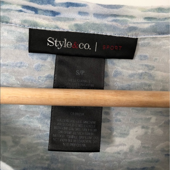 Blue T-Shirt with Built in Tank Top - Picture 3 of 8